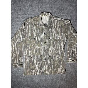 Vintahe Buck Apparel Hunting Camo Mens Shirt Large RealTree Grunge Outdoors